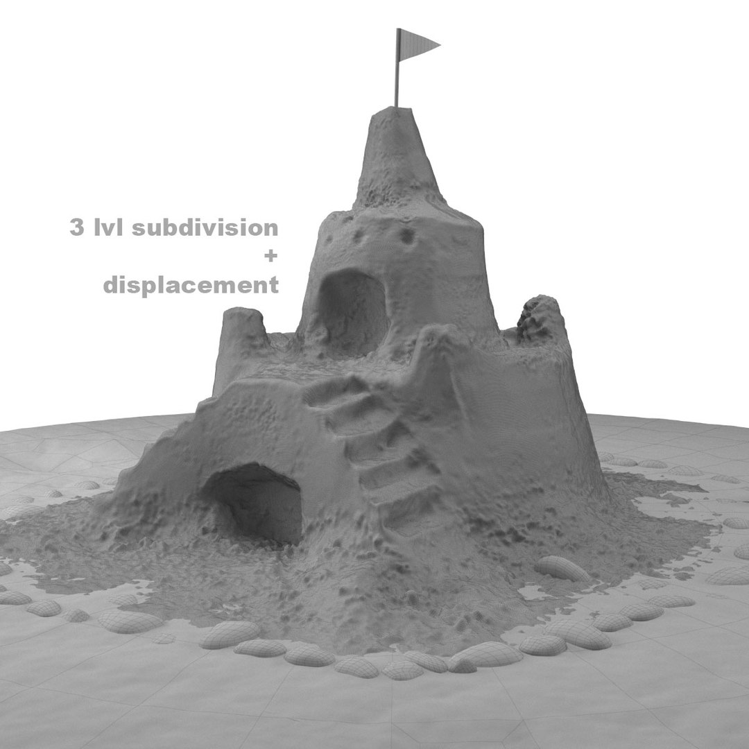 Sand Castle Model - TurboSquid 1572157