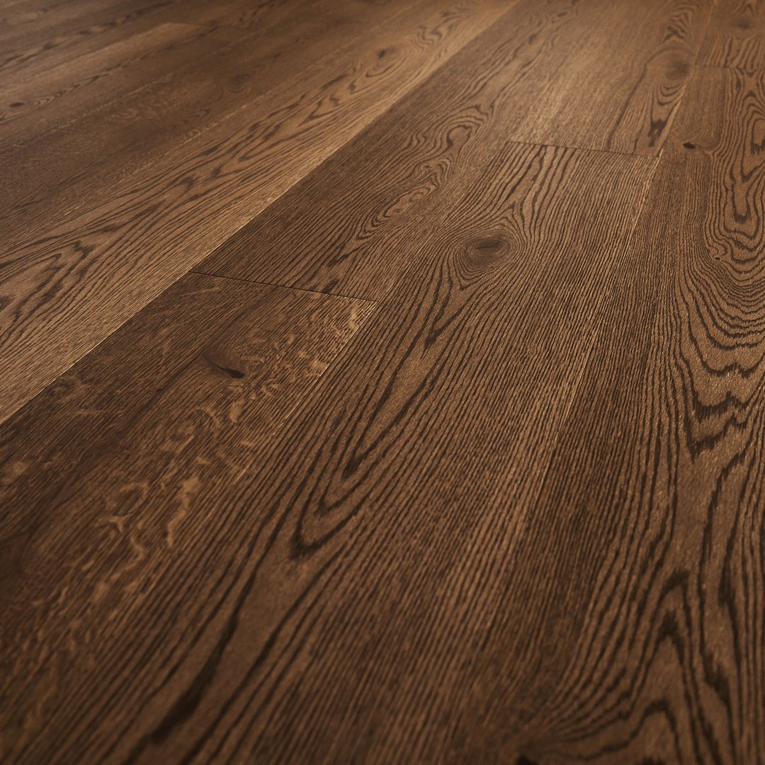 3D model Dark Brushed Characted Grade Solid Oak Flooring - TurboSquid ...