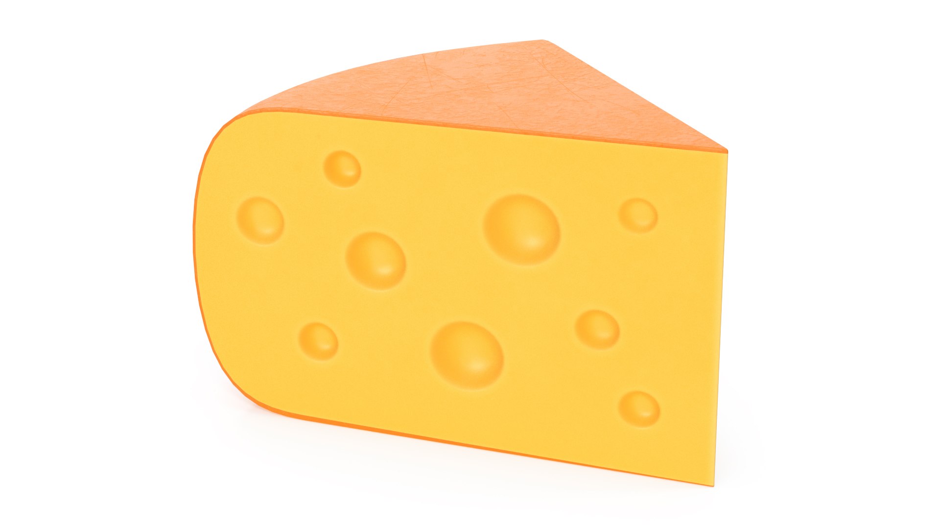 Cartoon Piece of Cheese 3D model preview