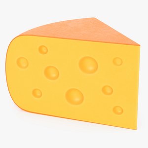 Cartoon Piece of Cheese 3D model