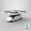 sci-fi futuristic passenger 3D model