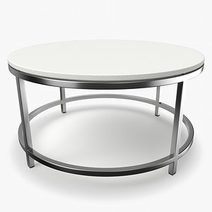 Era Limestone Round Coffee Table