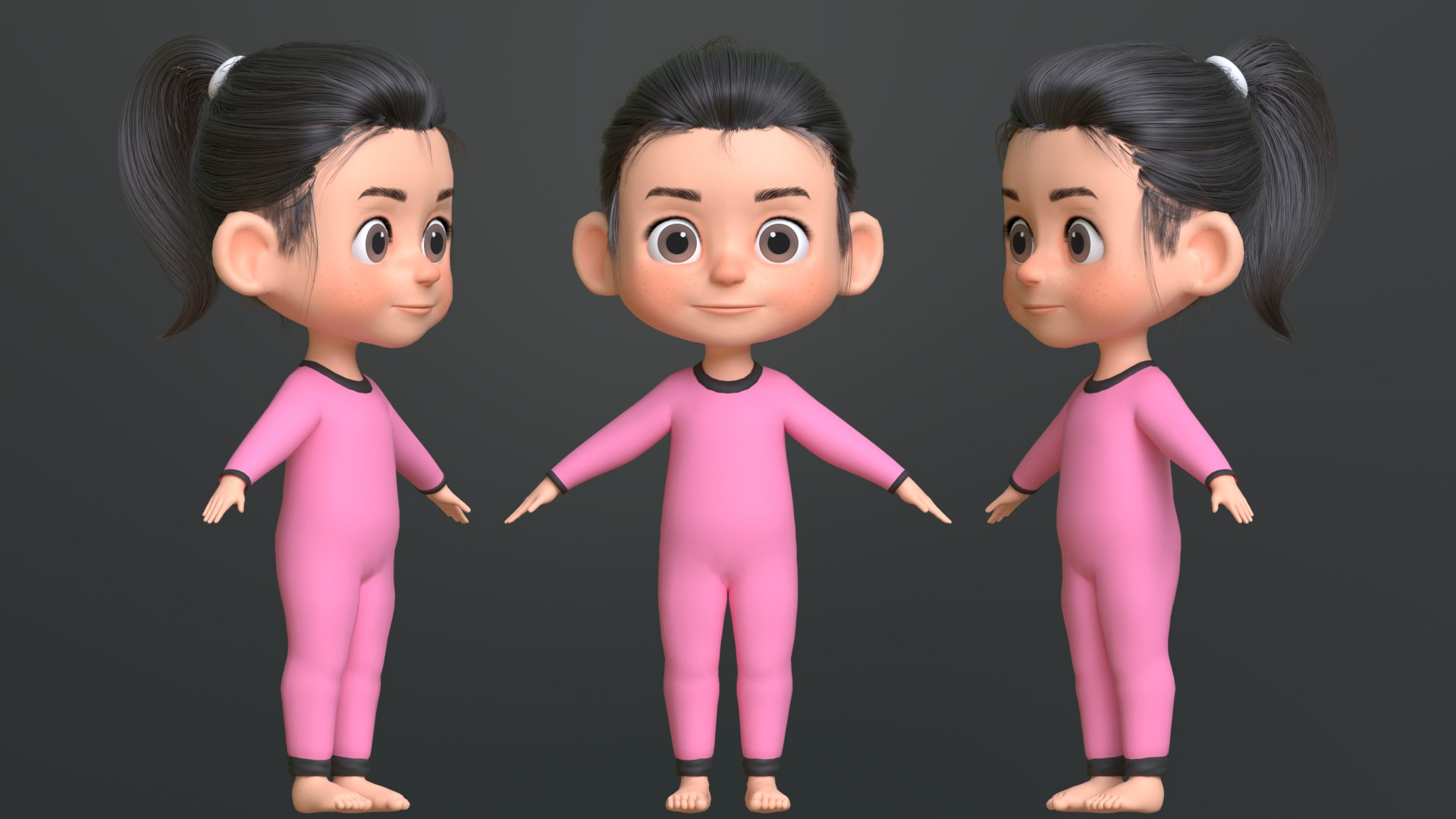 3D Betty Cartoon Girl Character - TurboSquid 2238701