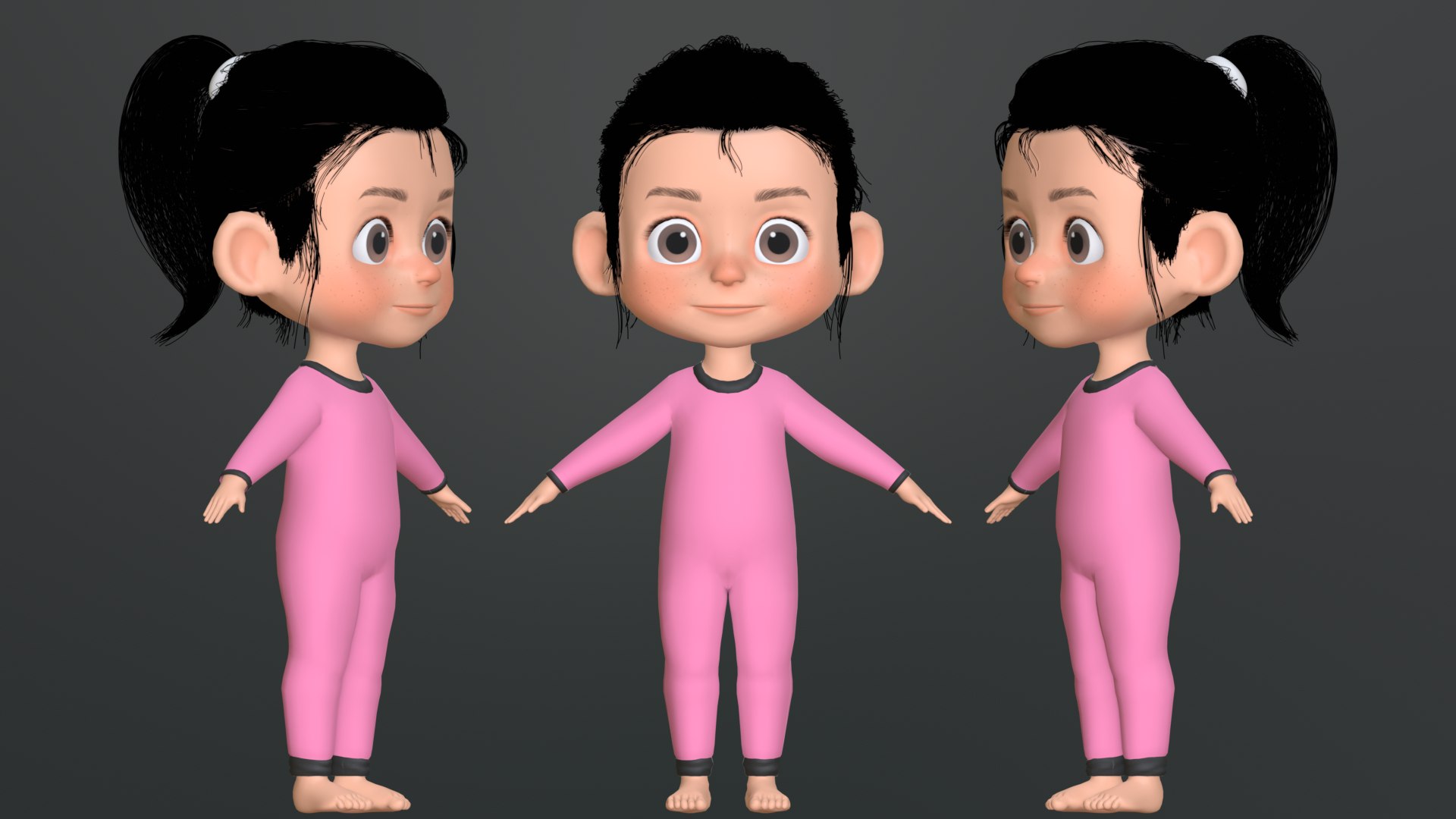 3D Betty Cartoon Girl Character - TurboSquid 2238701