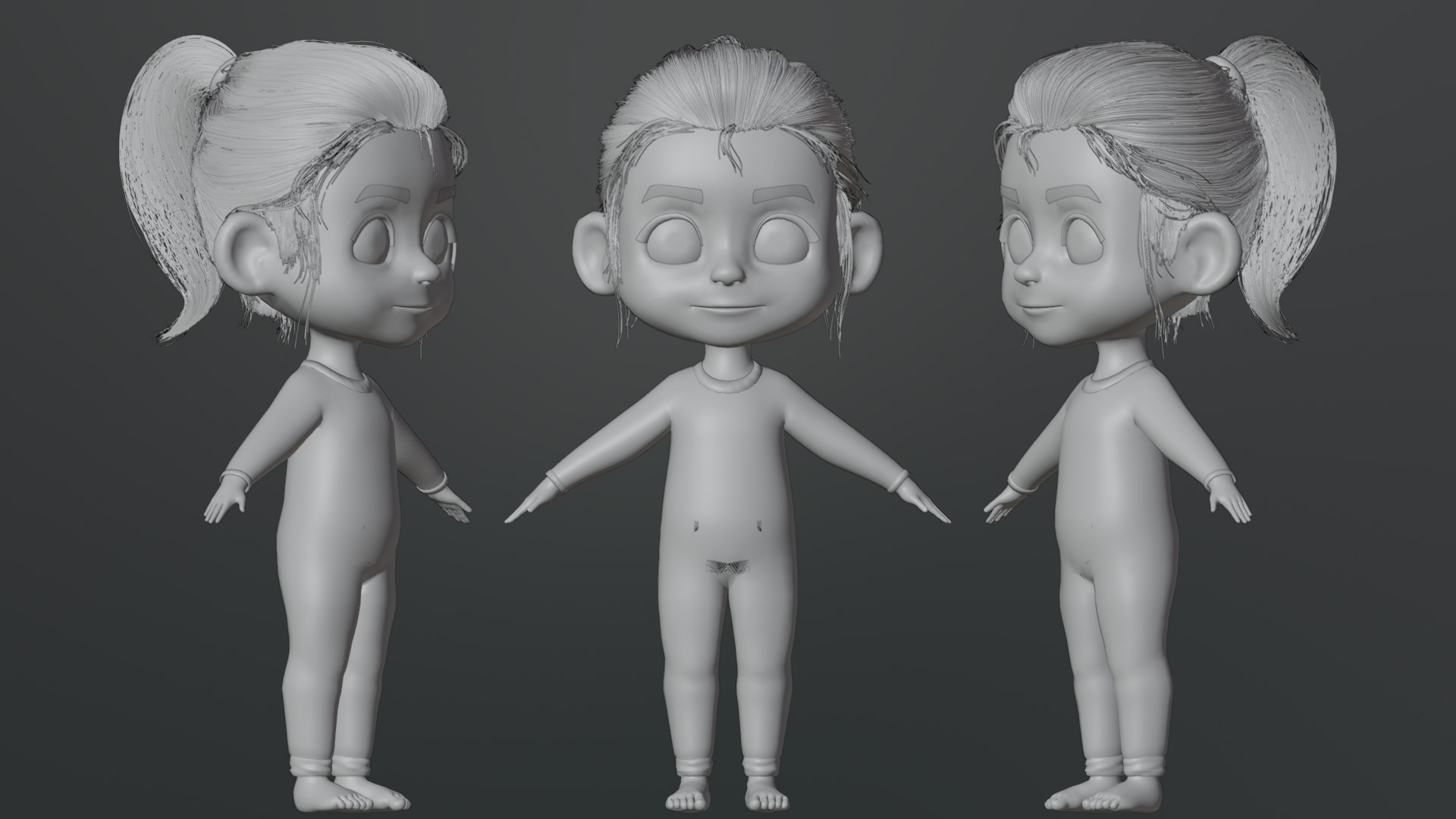 3D Betty Cartoon Girl Character - TurboSquid 2238701