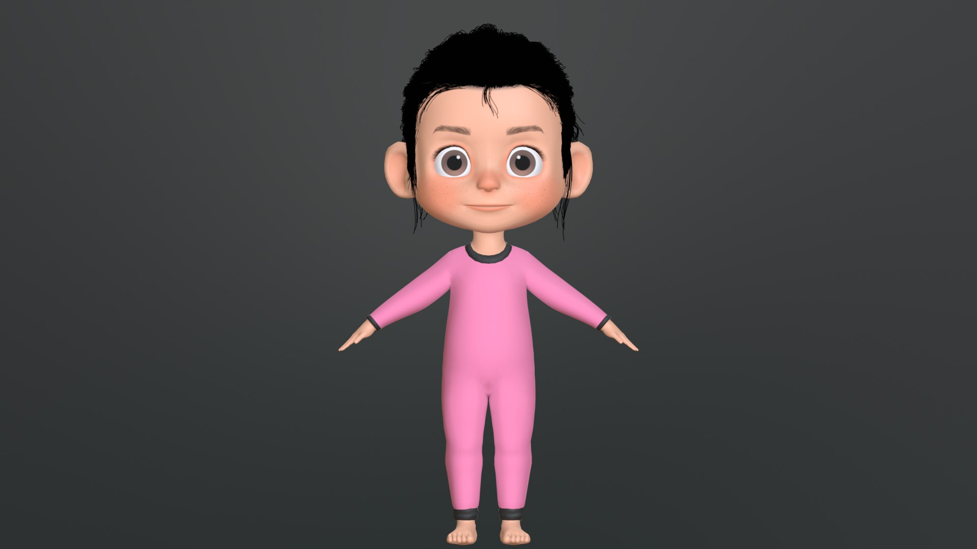 3D Betty Cartoon Girl Character - TurboSquid 2238701