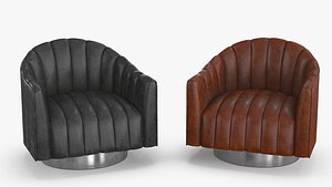 Leather Armchair v2 3D model
