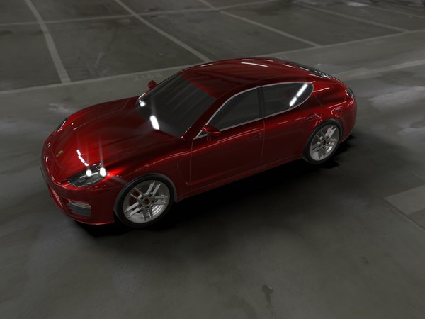 porsche panamera modelled 3d 3ds