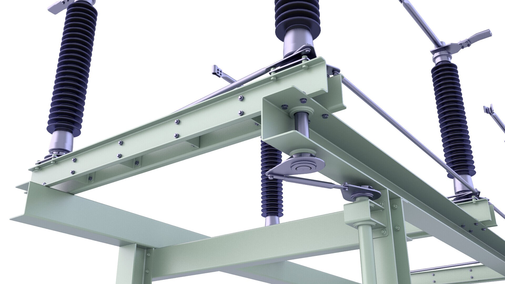 3D Substation Off Center Break Disconnector 32 Model - TurboSquid 2098675