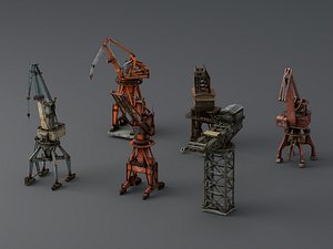 Industrial Harbor Crane and Port Cargo Lifter Collection