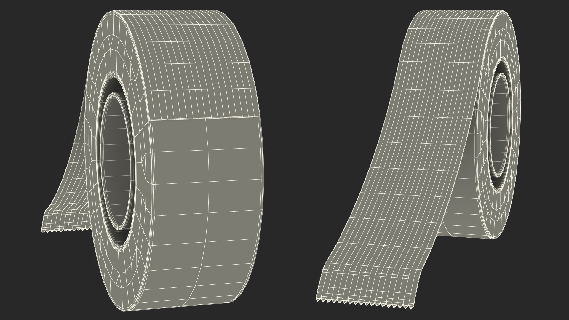 Transparent Duct Tape model https://p.turbosquid.com/ts-thumb/2C/RuwJ1U/oj/transparentducttape3dsmodel024/jpg/1636403082/1920x1080/fit_q87/ecdabc1d607bf58f72a99a35fa0d2cba10011fc7/transparentducttape3dsmodel024.jpg