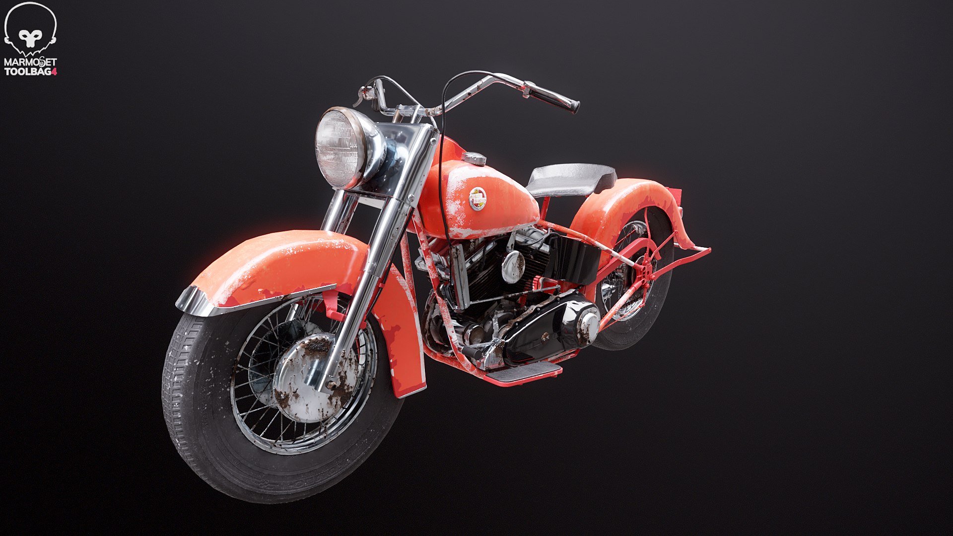 Harley Davidson FLEL 1957 Rusted 3D - TurboSquid 2225660