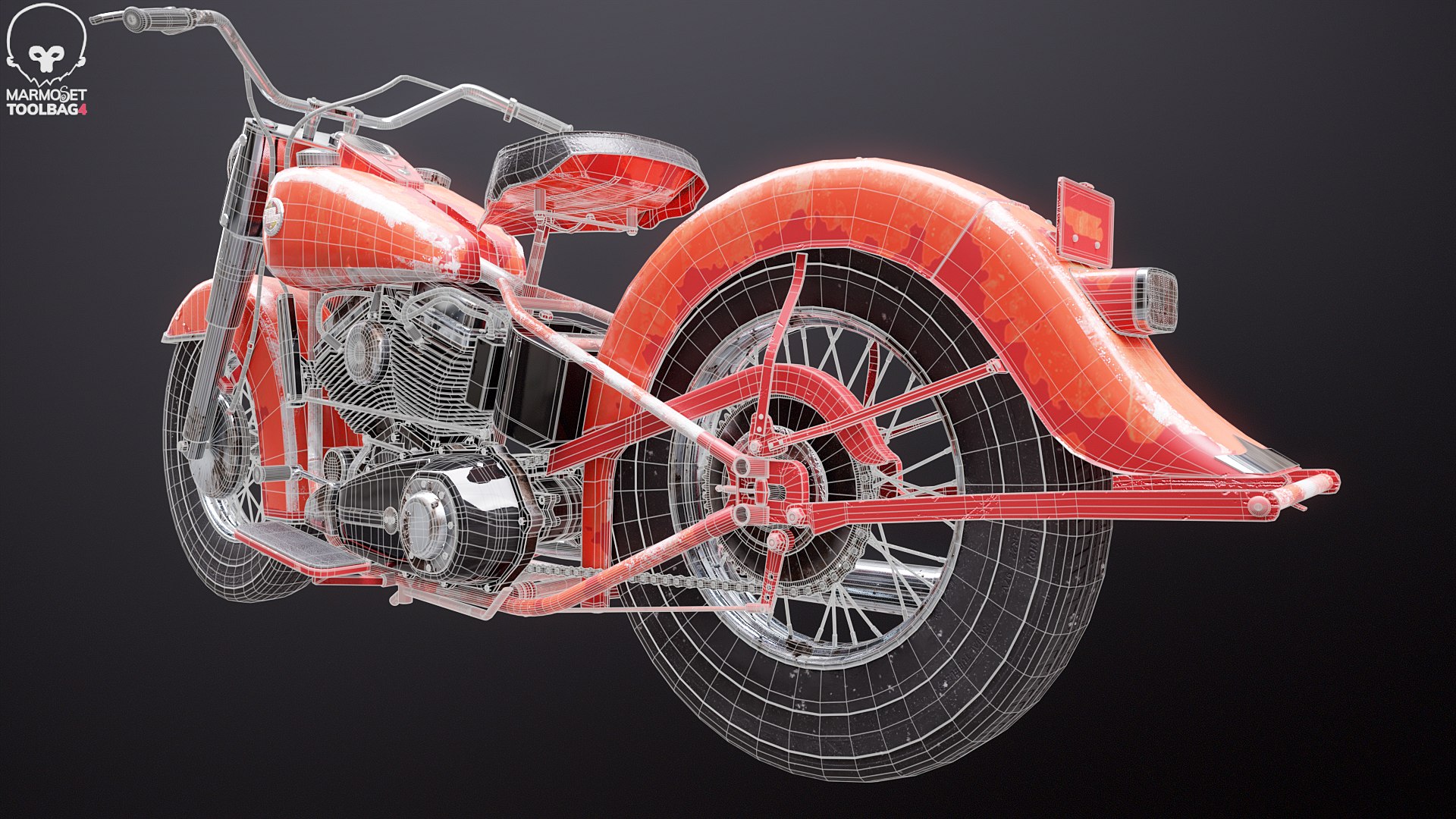 Harley Davidson FLEL 1957 Rusted 3D - TurboSquid 2225660