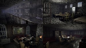 3D Old Stone Grotto Prison Forgotten Fortress of Stone and Silence