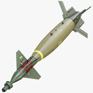 GBU-10 Paveway 2 Green Aircraft Guided Bomb PBR 3D model
