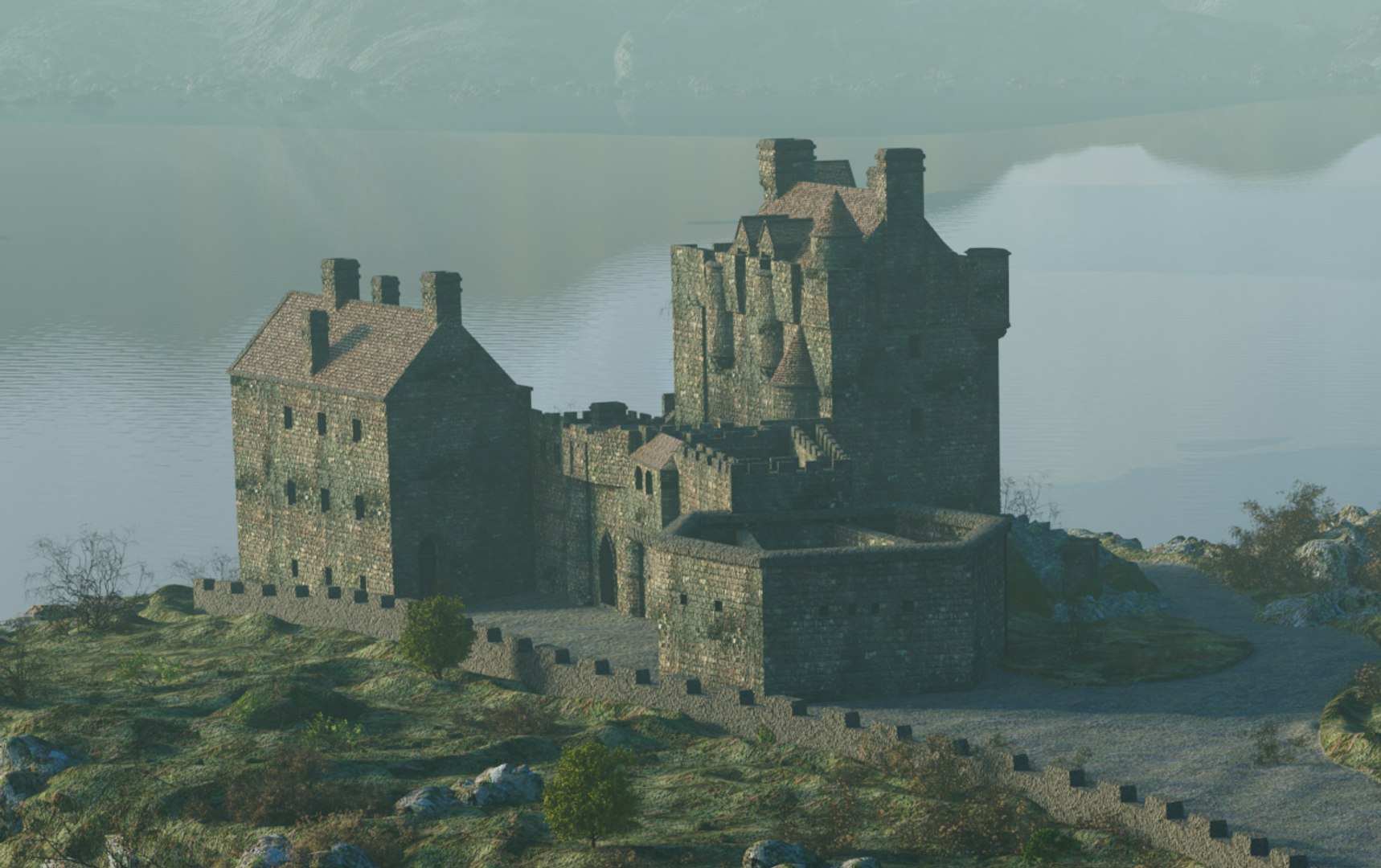 3D model Eilean Donan Castle Scotland - TurboSquid 2154359