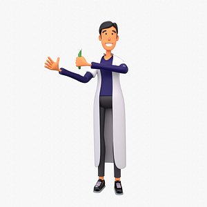3D Male Scientist model