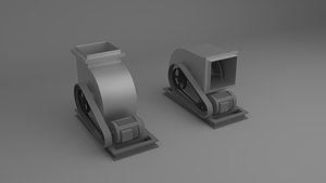Low Poly Centrifugal Sirocco Fan for Building Monitoring 3D model