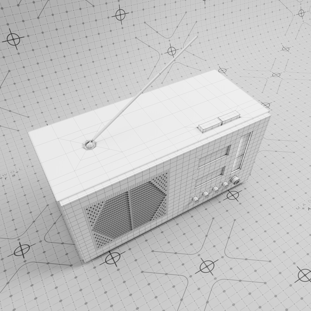 Retro Radio 3D model https://p.turbosquid.com/ts-thumb/2C/d5zE3U/LJ/wire_osradio_top/png/1705505220/1920x1080/fit_q87/f17444a666cbaa716ddec05c8c05f2a2545bfcc1/wire_osradio_top.jpg