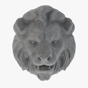 Lion Head 02 3D model