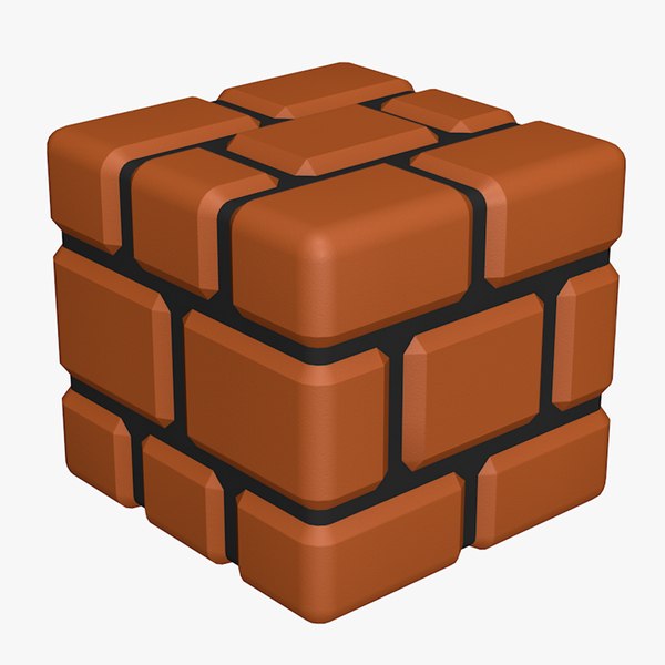 brick block super mario 3D model