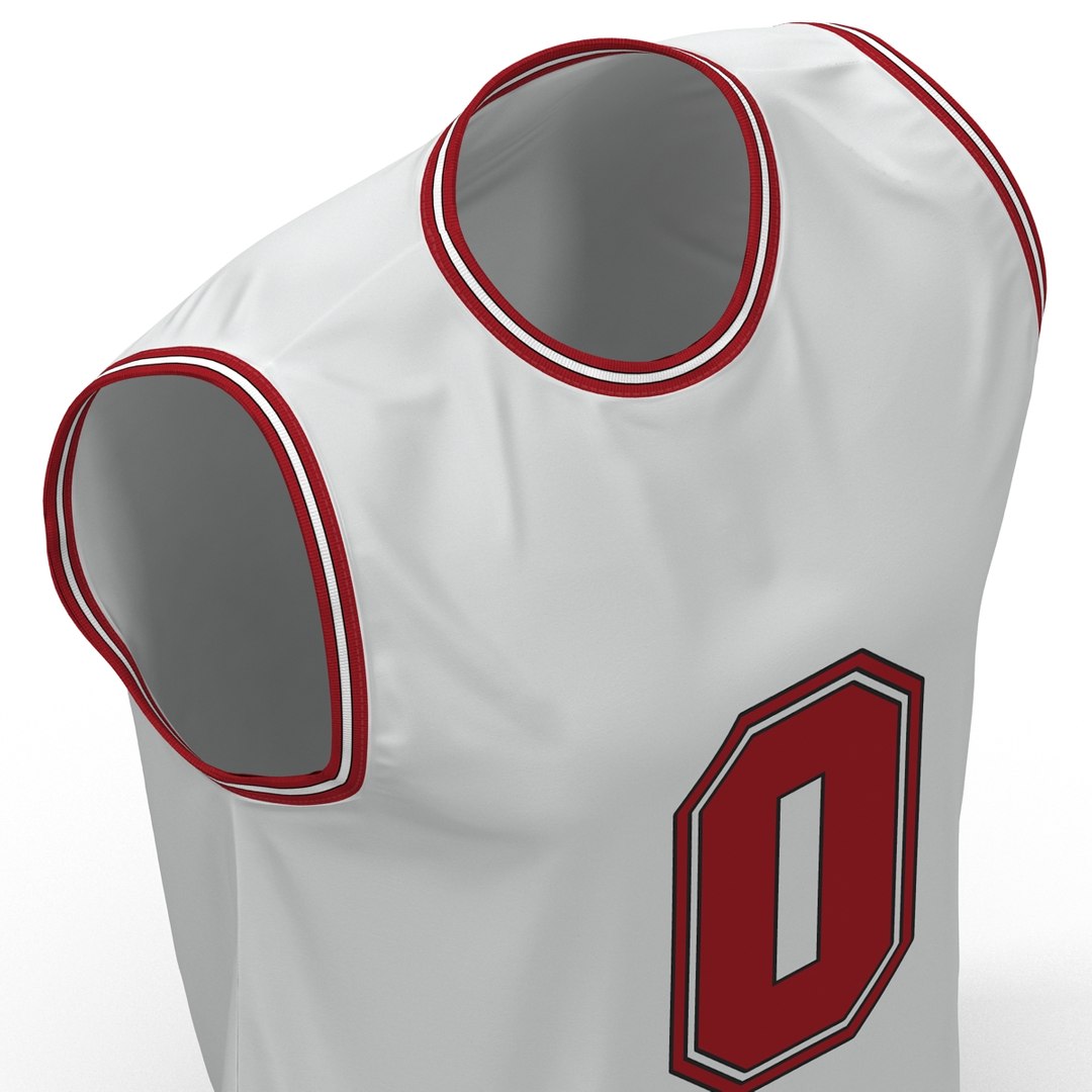 Basketball Jersey White 3d Model