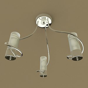 chrome ceiling light obj