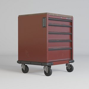 5 Drawer Modular Tool Storage Cabinet  5 PBR 3D model