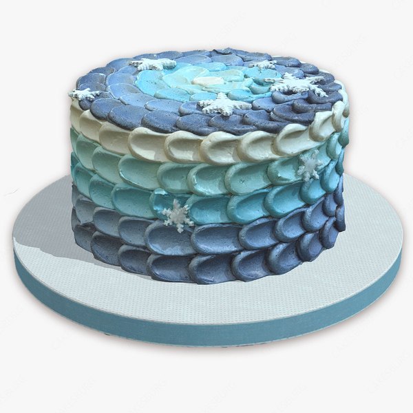 Frozen Buttercream Cake 3D - TurboSquid 1937093