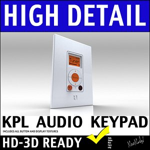 Russound KPL Advanced System Home Audio Keypad 3D Model