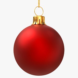 Red Matte Christmas Ornament &ndash; Christmas Decoration 3D model