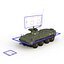Amphibious Armoured Personnel Carrier BTR 80A Rigged