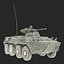 Amphibious Armoured Personnel Carrier BTR 80A Rigged