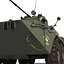 Amphibious Armoured Personnel Carrier BTR 80A Rigged