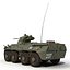 Amphibious Armoured Personnel Carrier BTR 80A Rigged