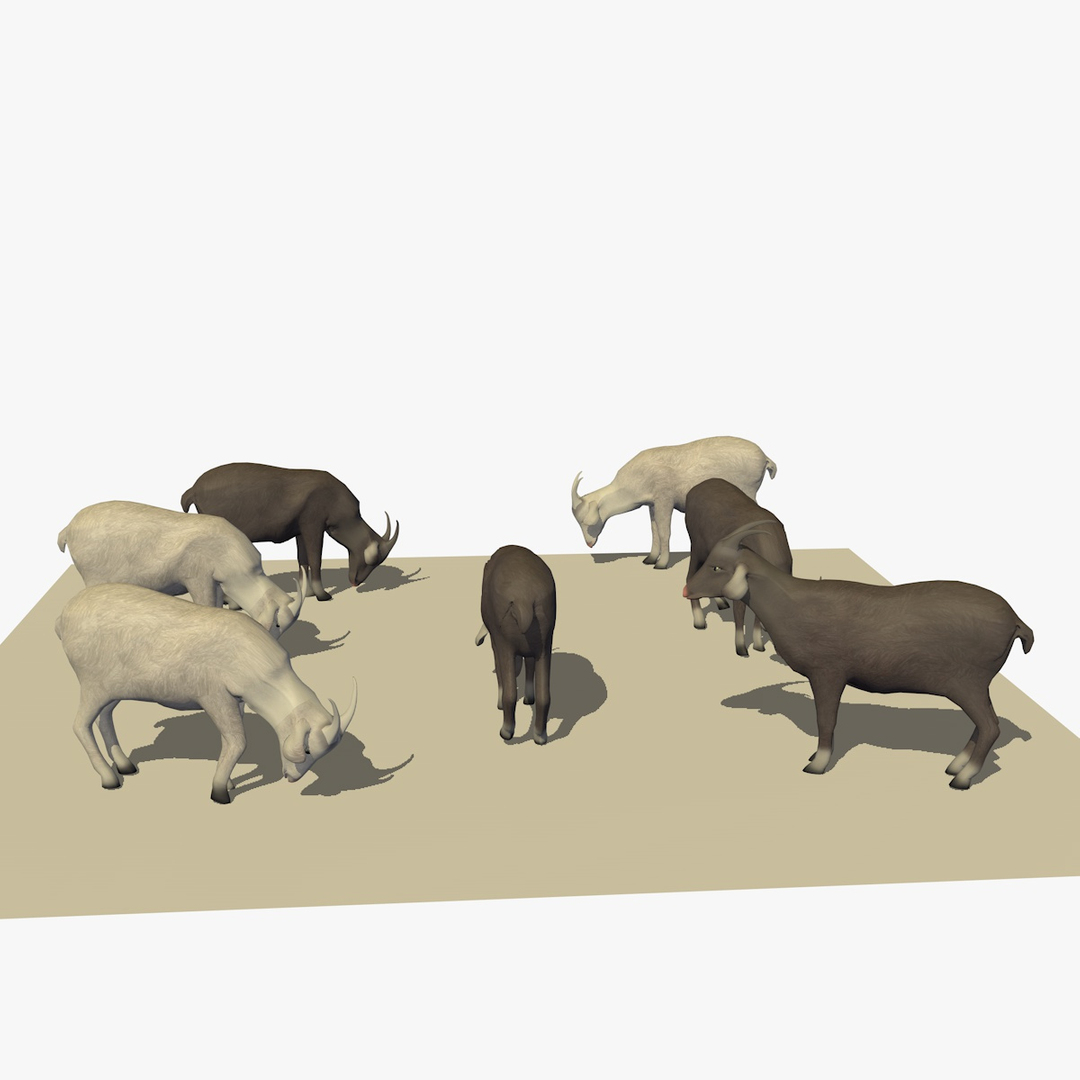 3D version 2 herd goats https://p.turbosquid.com/ts-thumb/2C/qr59UV/AmqvfKoV/7goatseatingver2jpeganim1/jpg/1494256932/1920x1080/turn_fit_q99/3e2412fbca05bef480a5622f5c0812cbeac9c1dc/7goatseatingver2jpeganim1-1.jpg