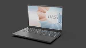 3D Gaming Laptop MSI 3D model model