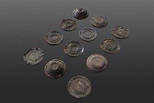 3D 3D ancient stand base KITBASH VR  AR  low-poly 3d model model