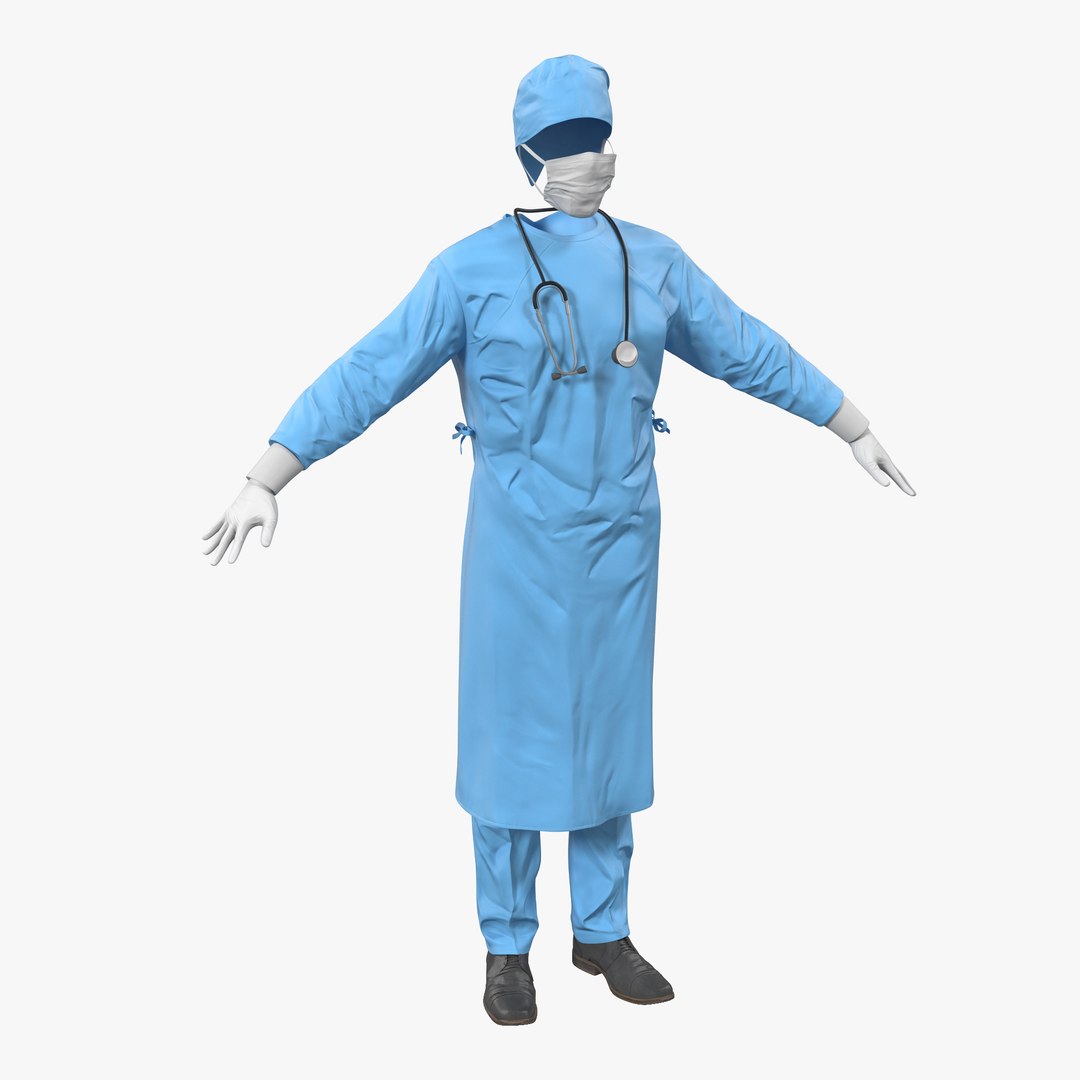 Surgeon Dress 9 3D model preview