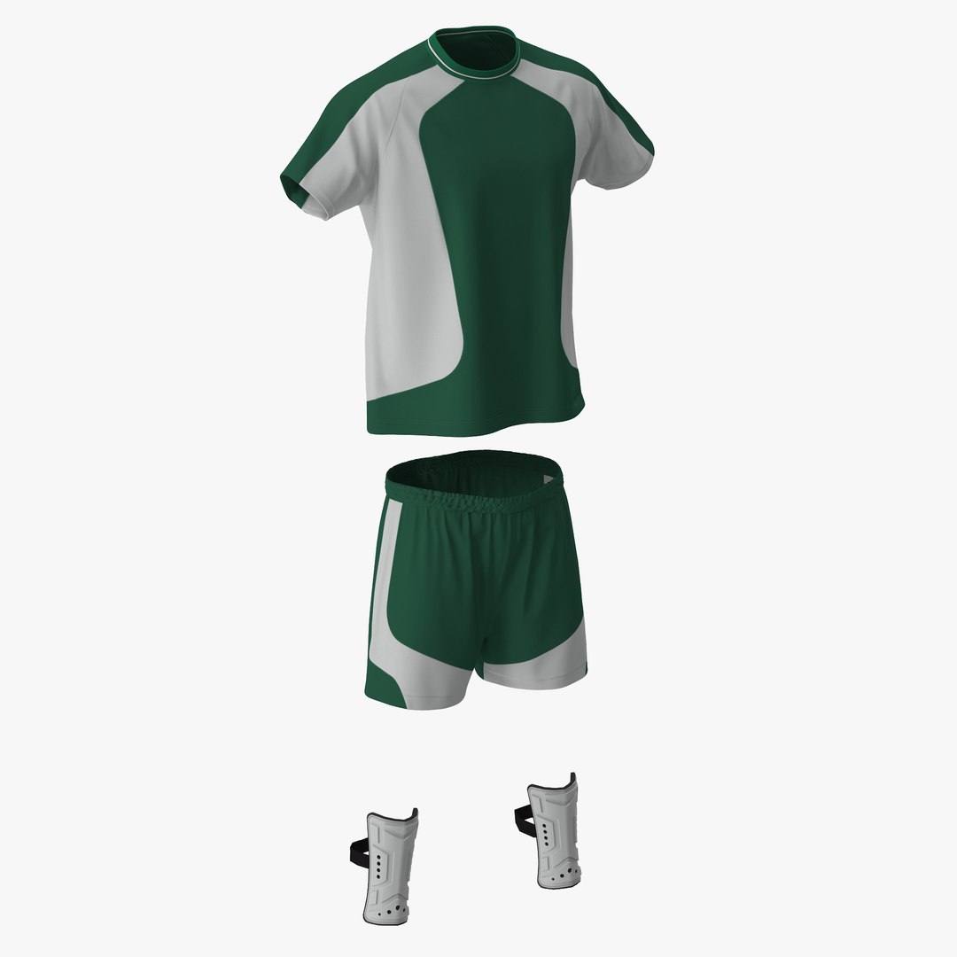 Soccer Uniform Green 3D Model 3D model preview