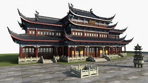 chinese temple 3D