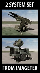 military anti aircraft hawk missile 3d max