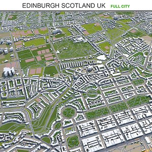 3D model Edinburgh Scotland UK