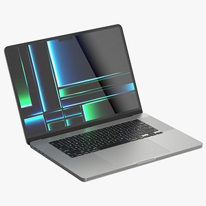 3D MacBook Pro M2 Silver model