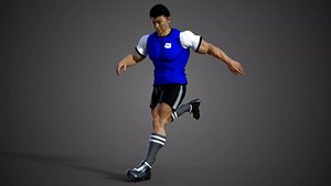 Asian Football Soccer Player Male