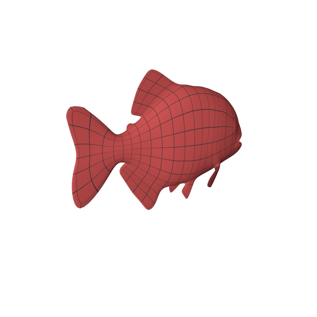 3d base mesh piranha fish