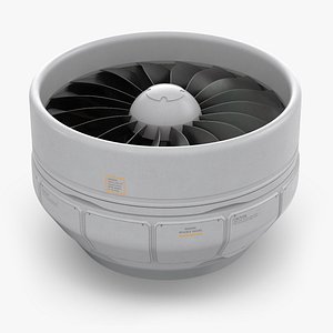 Thrust Fan Engine Unit White 3D model