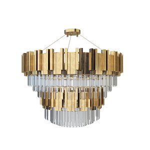 3D zhongshan laiting big chandeliers model