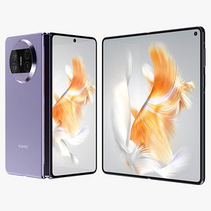 3D Huawei Mate X3 Violet
