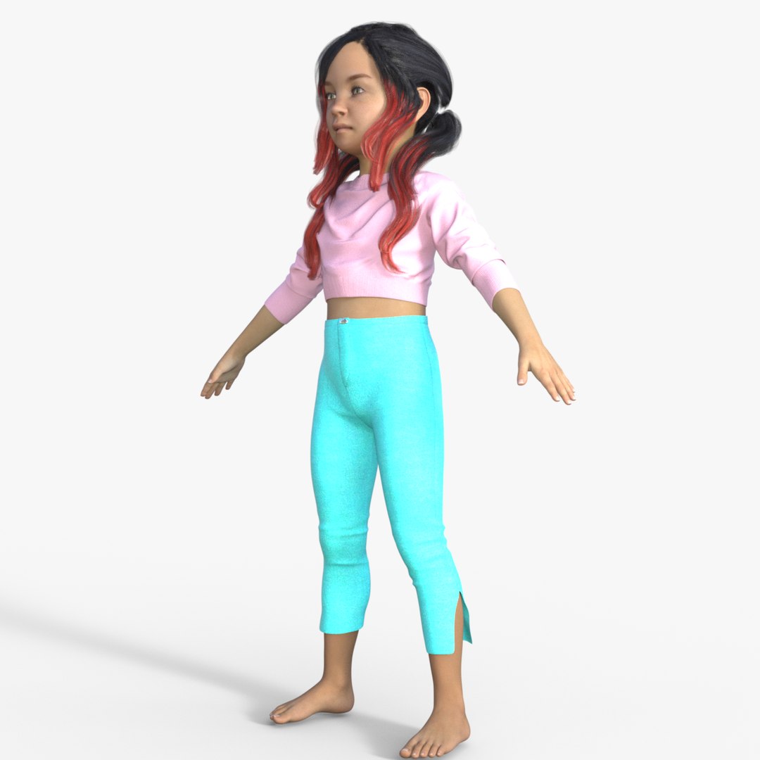 3D Model Realistic 3D Girl Character Rigged - TurboSquid 2403647